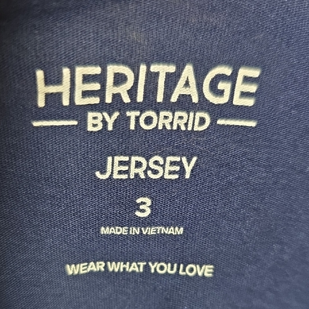 198 Torrid 3 3X Blue Tee with White Text Another Fine Day Run By Responsibility - Picture 3 of 5